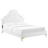 Gwyneth Tufted Performance Velvet Queen Platform Bed