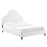 Gwyneth Tufted Performance Velvet Queen Platform Bed