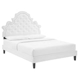 Gwyneth Tufted Performance Velvet Queen Platform Bed