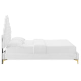 Gwyneth Tufted Performance Velvet Twin Platform Bed