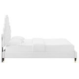 Gwyneth Tufted Performance Velvet Full Platform Bed