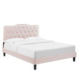 Amber Performance Velvet Twin Platform Bed