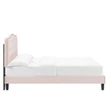 Amber Performance Velvet Twin Platform Bed