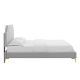 Sienna Performance Velvet Twin Platform Bed