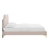 Sienna Performance Velvet Twin Platform Bed