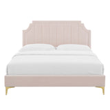 Sienna Performance Velvet Twin Platform Bed