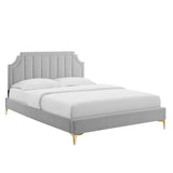 Sienna Performance Velvet Full Platform Bed