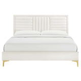 Sofia Channel Tufted Performance Velvet Queen Platform Bed