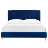 Zahra Channel Tufted Performance Velvet Twin Platform Bed