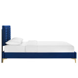 Sofia Channel Tufted Performance Velvet Twin Platform Bed