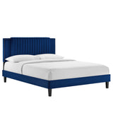 Zahra Channel Tufted Performance Velvet Twin Platform Bed