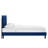 Sofia Channel Tufted Performance Velvet Twin Platform Bed