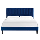 Yasmine Channel Tufted Performance Velvet Twin Platform Bed