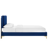 Zahra Channel Tufted Performance Velvet Full Platform Bed