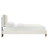 Zahra Channel Tufted Performance Velvet Full Platform Bed