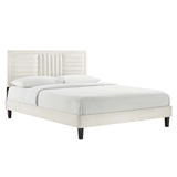 Sofia Channel Tufted Performance Velvet King Platform Bed