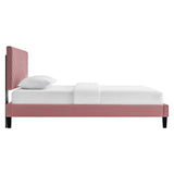 Roxanne Performance Velvet Twin Platform Bed