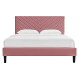 Roxanne Performance Velvet Twin Platform Bed