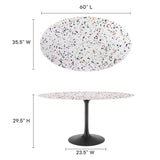 Lippa 60" Oval Terrazzo Dining Table