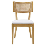 Caledonia Fabric Upholstered Wood Dining Chair Set of 2