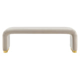 Koda Performance Velvet Waterfall Long Bench