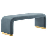 Koda Performance Velvet Waterfall Long Bench