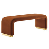 Koda Performance Velvet Waterfall Long Bench