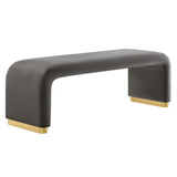 Koda Performance Velvet Waterfall Long Bench