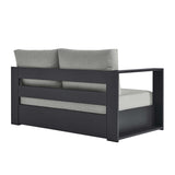 Tahoe Outdoor Patio Powder-Coated Aluminum Modular Left-Facing Loveseat