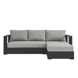 Tahoe Outdoor Patio Powder-Coated Aluminum 2-Piece Right-Facing Chaise Sectional Sofa Set