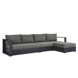 Tahoe Outdoor Patio Powder-Coated Aluminum 3-Piece Right-Facing Chaise Sectional Sofa Set