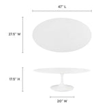 Lippa 48" Oval-Shaped Wood Top Coffee Table