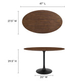 Lippa 48" Oval Wood Grain Dining Table