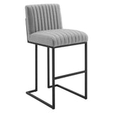 Indulge Channel Tufted Fabric Bar Stool