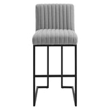 Indulge Channel Tufted Fabric Bar Stool