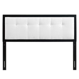 Draper Tufted Full Fabric and Wood Headboard