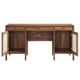 Capri 58" Wood Grain Office Desk