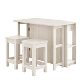 Meadowbrook 3-Piece Kitchen Island and Stool Set