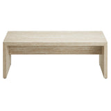 Mirella 53.5� Faux Travertine Bench