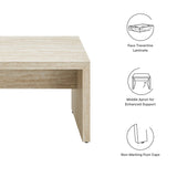 Mirella 53.5� Faux Travertine Bench