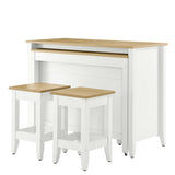 Farmstead 3-Piece Kitchen Island and Stool Set