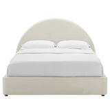 Resort Performance Velvet Arched Round Full Platform Bed