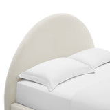 Resort Performance Velvet Arched Round King Platform Bed