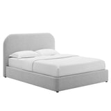 Keynote Upholstered Fabric Curved Full Platform Bed