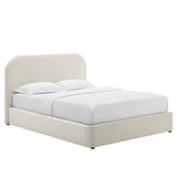 Keynote Performance Velvet Curved Full Platform Bed