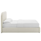 Keynote Performance Velvet Curved Full Platform Bed