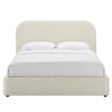 Keynote Performance Velvet Curved Full Platform Bed