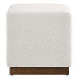 Tilden 17" Square Boucle Upholstered Ottoman