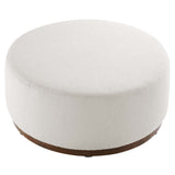 Tilden Large 38" Round Boucle Upholstered Upholstered Ottoman