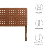 Sparta Weave Full Vegan Leather Headboard